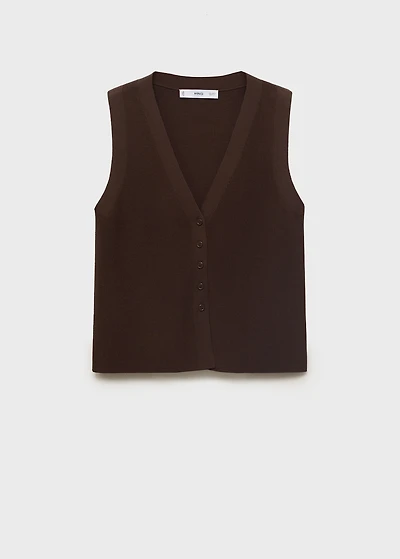 Fine-knit vest