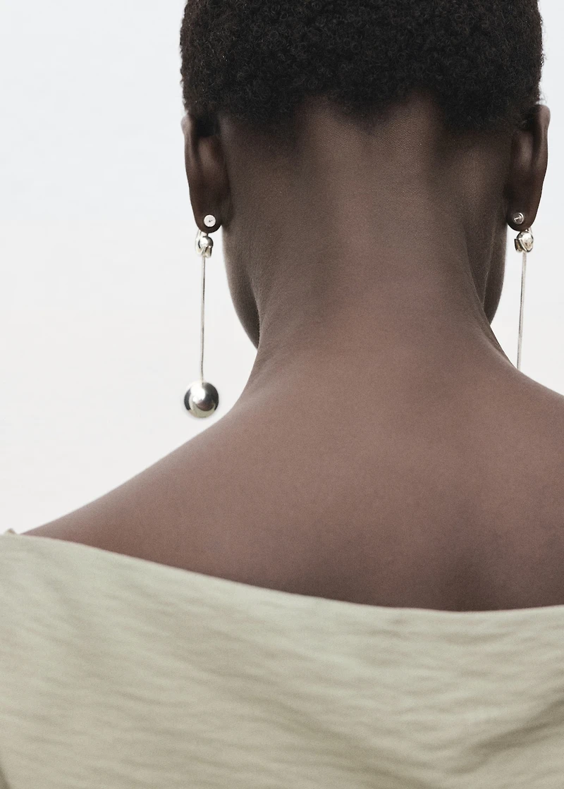 Modal blouse with asymmetrical collar