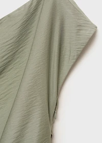 Modal blouse with asymmetrical collar