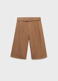 Denim jorts with belt