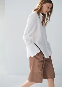 Denim jorts with belt