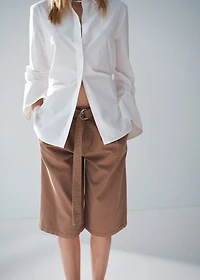 Denim jorts with belt