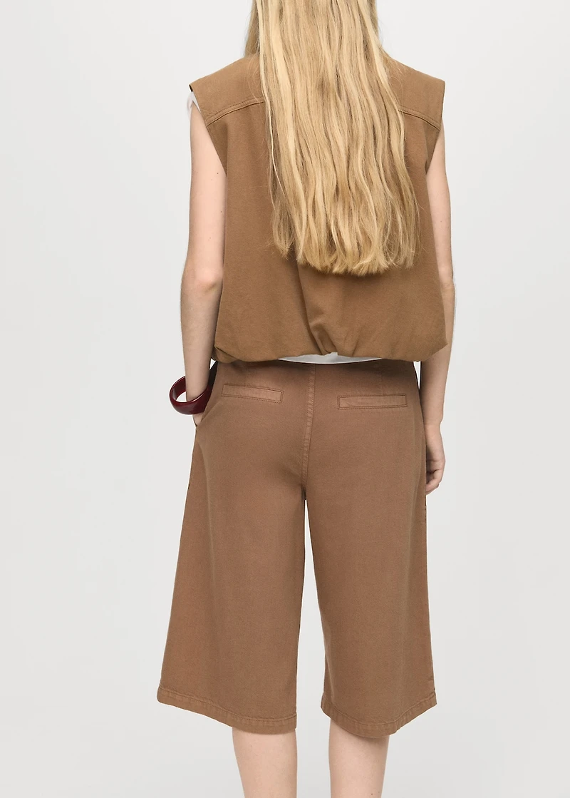 Denim jorts with belt