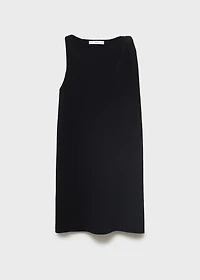 Asymmetrical knitted dress with strap