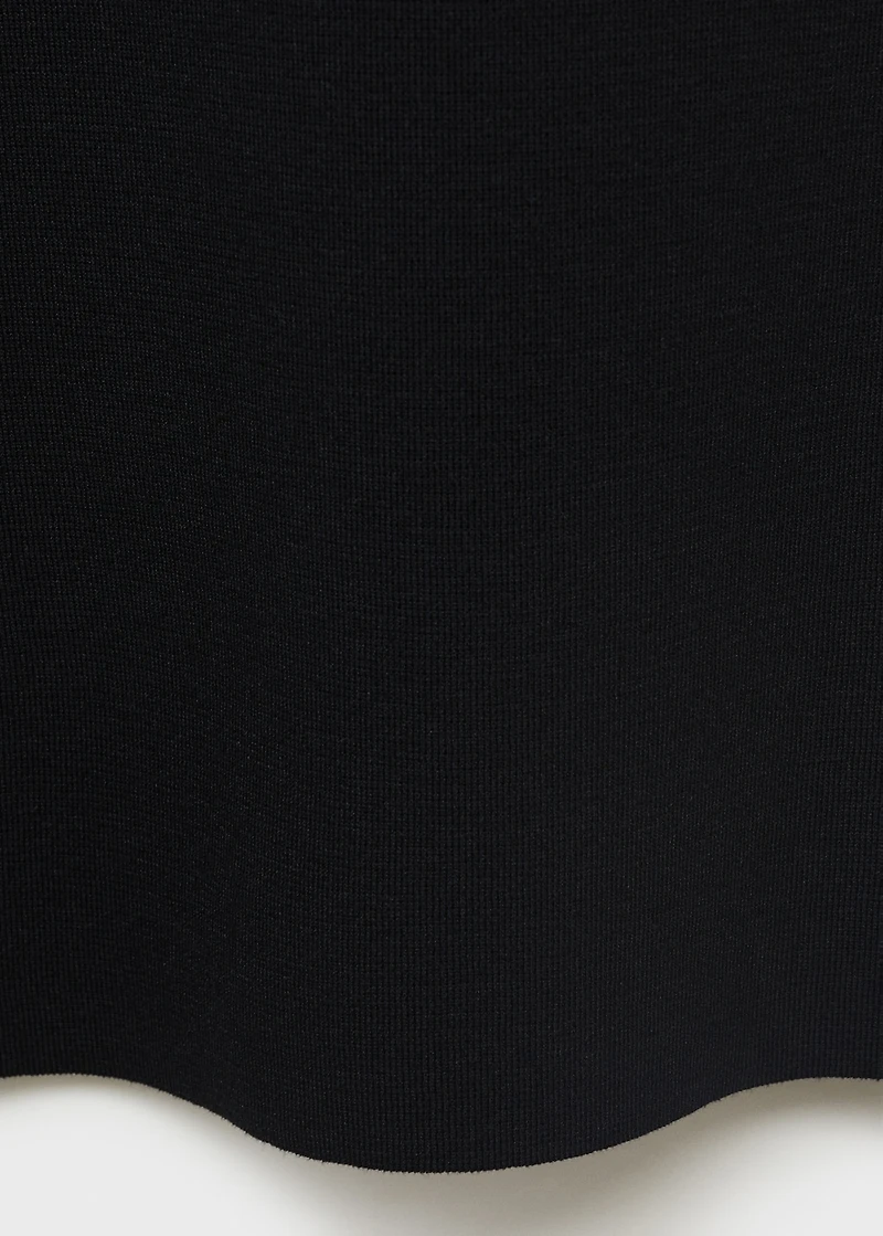 Asymmetrical knitted dress with strap