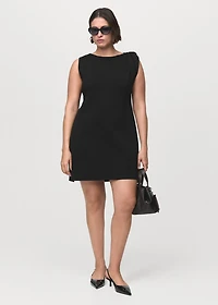 Asymmetrical knitted dress with strap