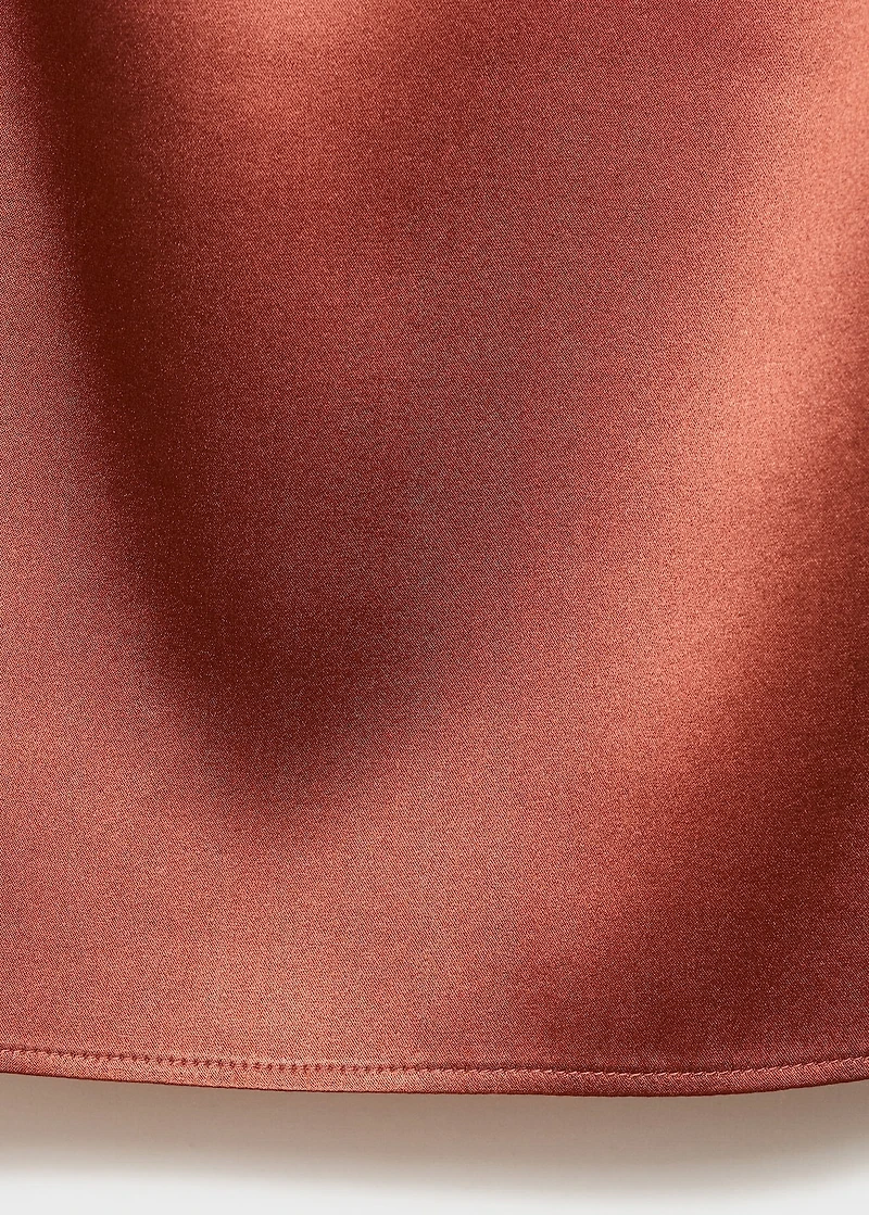 Silk top with contrasting lace