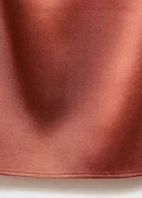 Silk top with contrasting lace