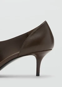 Asymmetric leather sandals