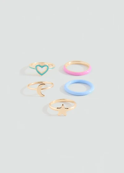 Pack of 5 combined rings