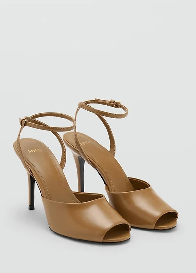 Ankle-cuff heeled sandals