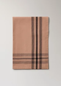 Cotton striped tablecloth for 2 to 4 diners