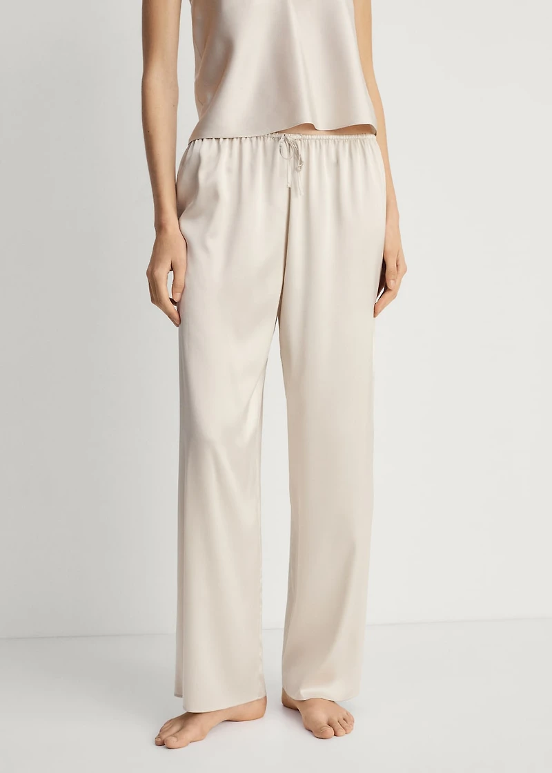Silk pajama pants