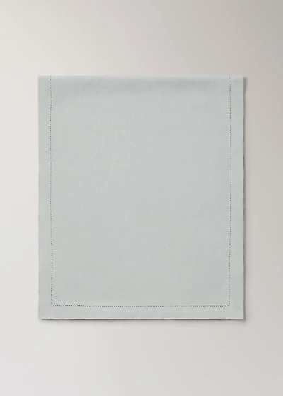 Cotton table runner with hemstitch detail