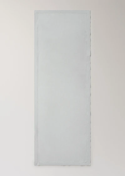 Cotton table runner with hemstitch detail