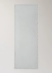 Cotton table runner with hemstitch detail