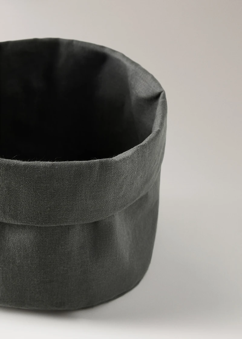 100% linen bread basket