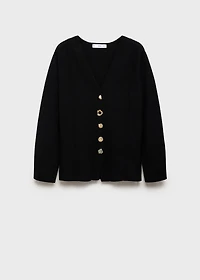 Knitted jacket with jewel buttons