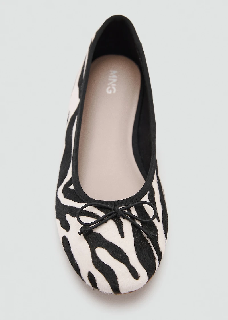 Animal-print ballet flats