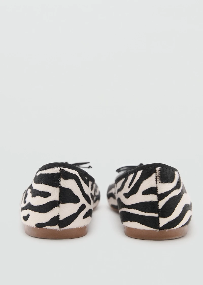 Animal-print ballet flats