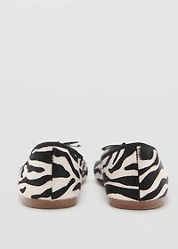 Animal-print ballet flats