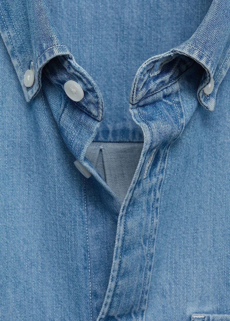 Denim shirt with pocket