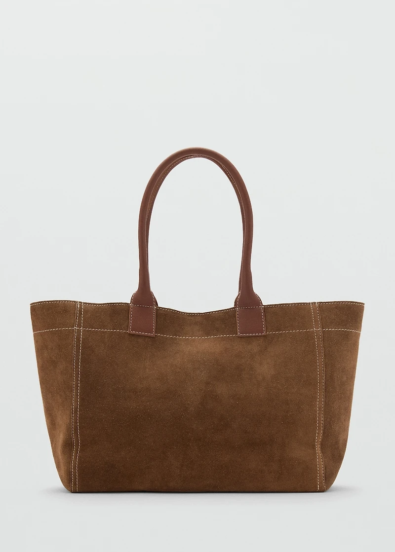 100% split leather bag