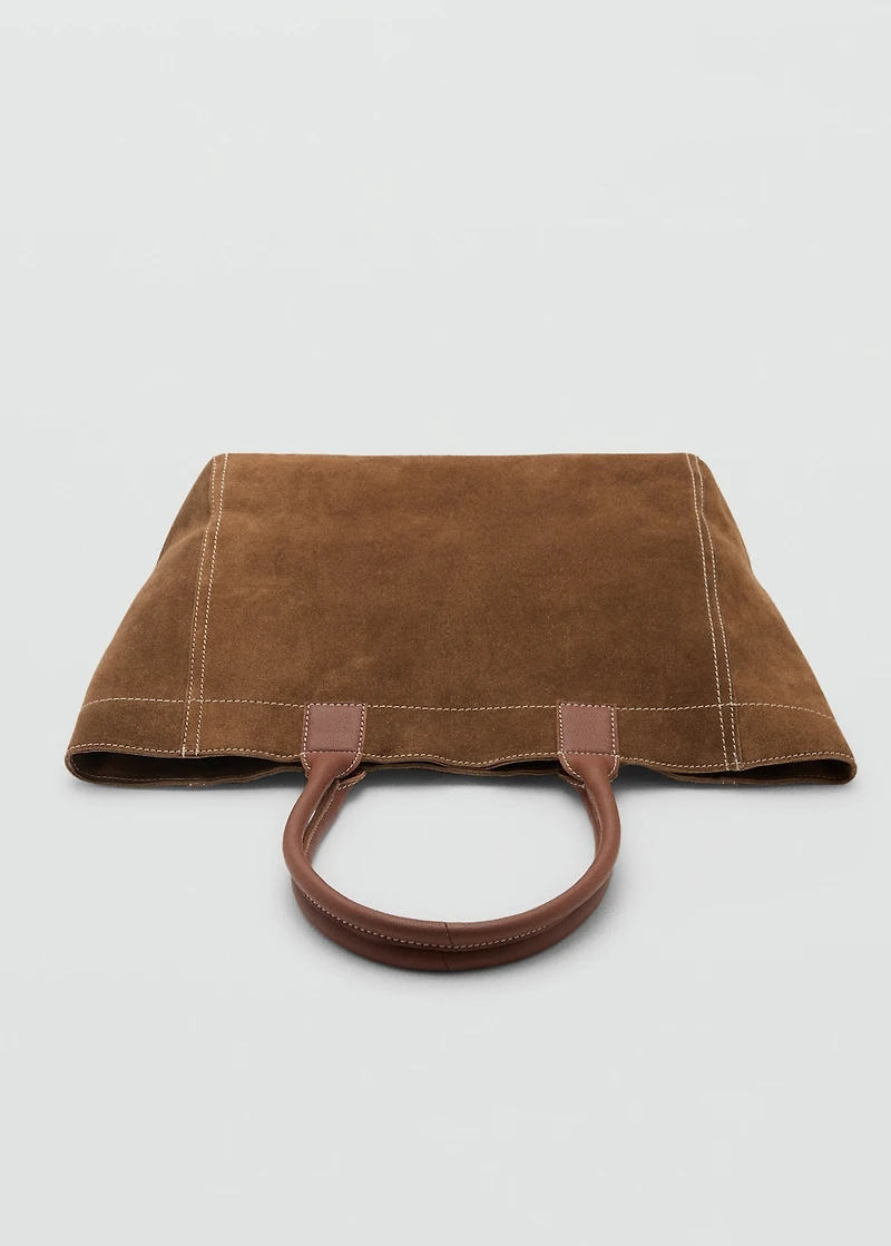 100% split leather bag