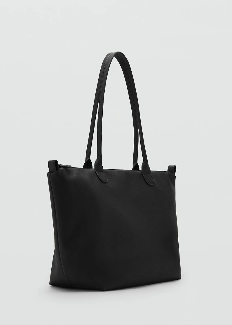 Faux-leather tote bag