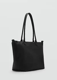 Faux-leather tote bag