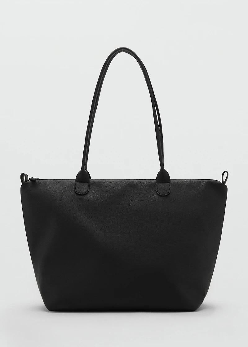 Faux-leather tote bag