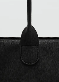 Faux-leather tote bag