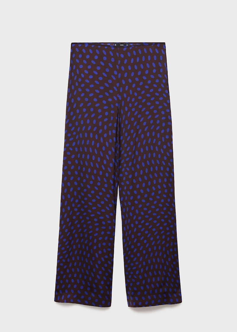Polka dots flare trousers