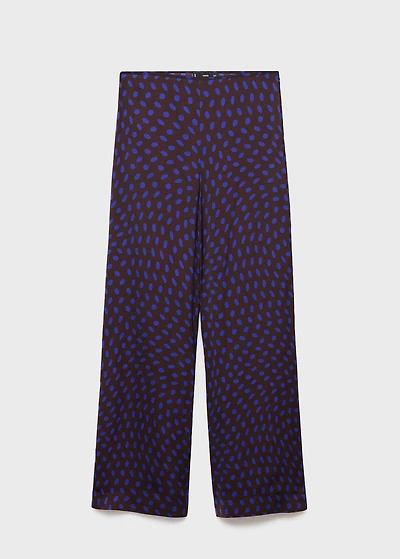 Polka dots flare trousers