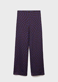 Polka dots flare trousers