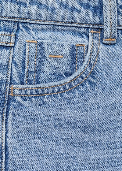 Mom fit decorative rips jeans