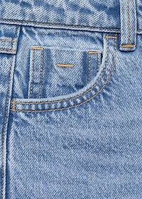 Mom fit decorative rips jeans