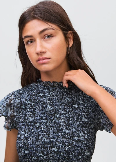 Ruffles printed blouse