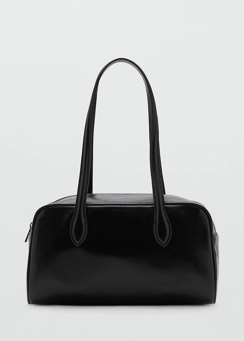 Bowling bag with faux-leather finish