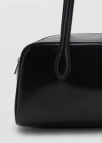Bowling bag with faux-leather finish