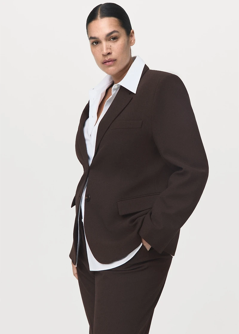 Straight-fit suit blazer