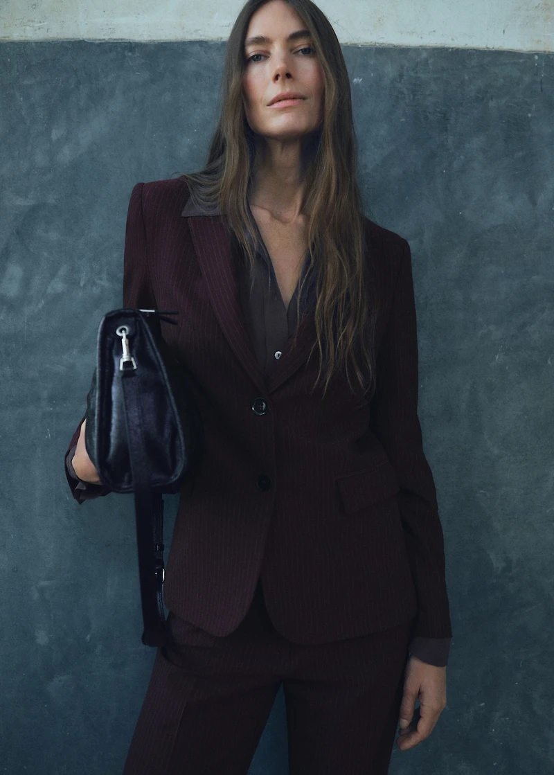 Straight-fit suit blazer