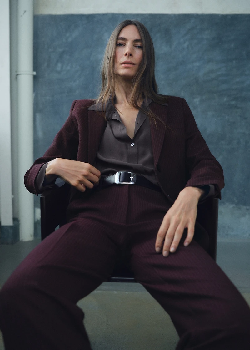 Straight-fit suit blazer