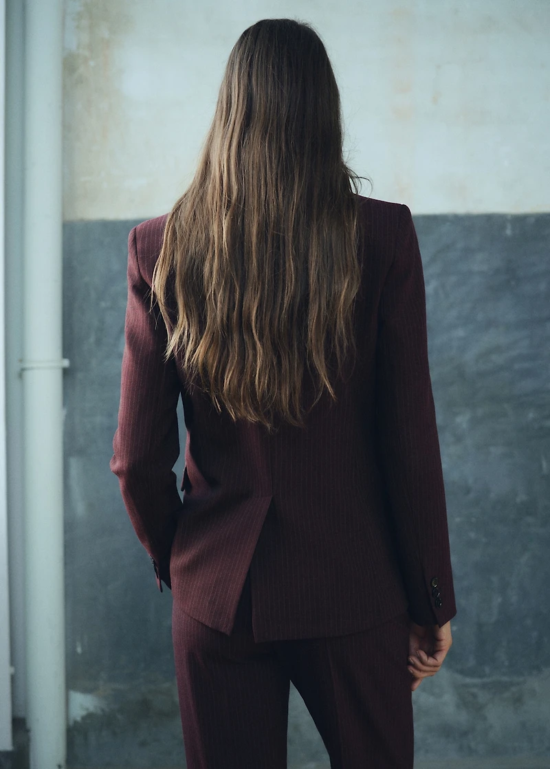 Straight-fit suit blazer