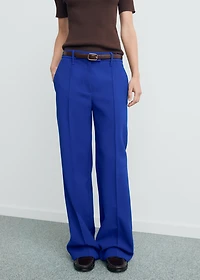 Straight mid-rise pants