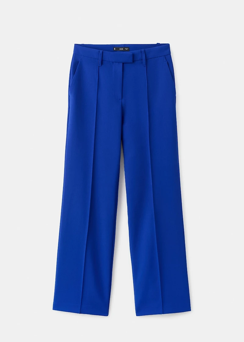 Straight mid-rise pants