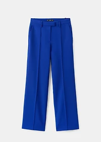 Straight mid-rise pants