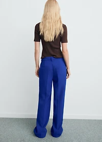 Straight mid-rise pants