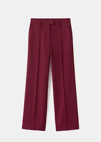 Straight mid-rise pants