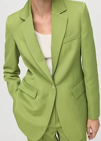 Linen-blend suit blazer